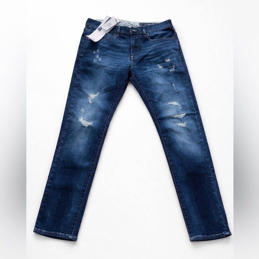NWT A|X Armani Exchange Women’s Slim Jeans Size 32S Blue Distressed
